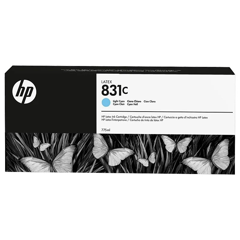 HP Ink Cartridge 831C Latex/Light Cyan Ink 775ML