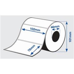 Premium Matte Label - Die-cut Roll: 102mm x 76mm, 440 labels