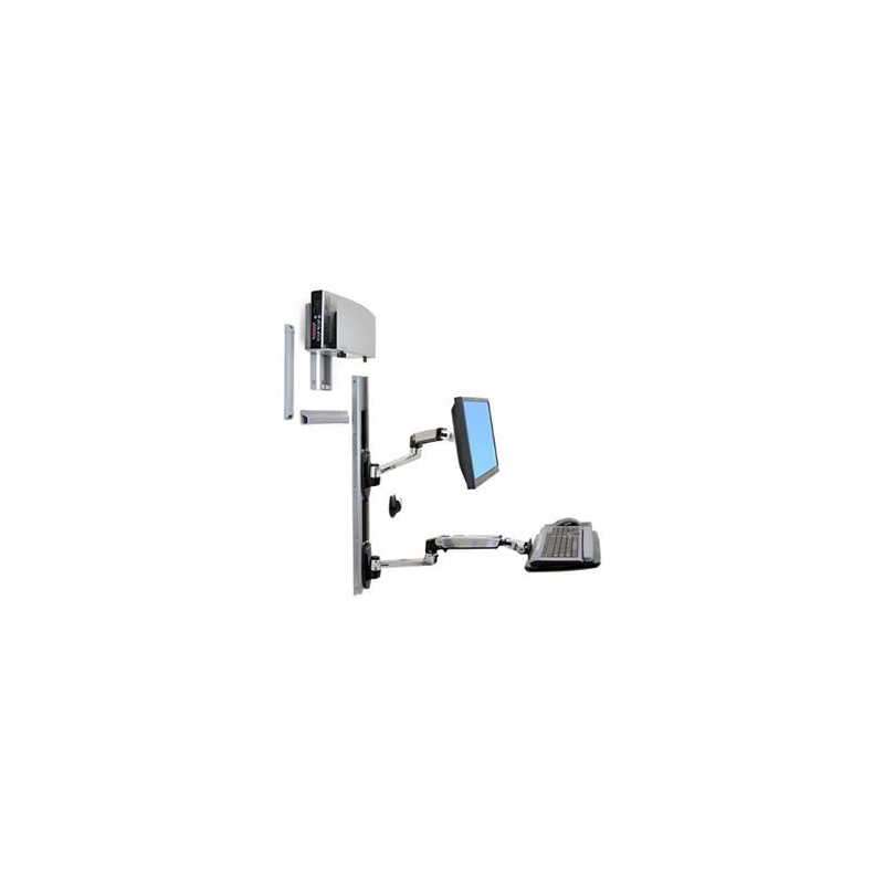 Ergotron LX Wallmount System W/CPU Hold/Med Silv CPU Hold 32IN 2.3-11KG