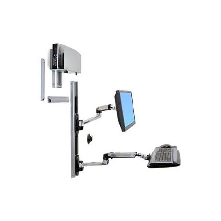 Ergotron LX Wallmount System W/CPU Hold/Med Silv CPU Hold 32IN 2.3-11KG