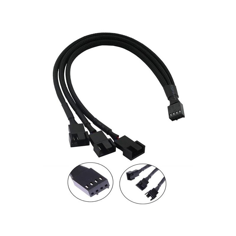 1stCOOL redukce pro ventilátory 1x 4pin PWM na 3x 4pin PWM
