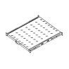 Legrand EvoLine 4-bodová police výsuvná 1U 530mm, uchycení variabilní 450-810mm, nosnost 30kg, černá, perforovaná