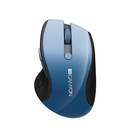 CANYON myš 2,4Ghz bezdrátová CMSW01, 000/1600 dpi, 6 tlacítek, blue LED senzorr, modrá