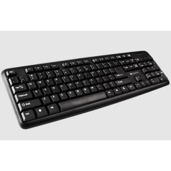 CANYON klasická USB klávesnice, omývatelná, černá, RU layout/Cyrilice, černá