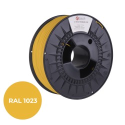Tisková struna (filament) C-TECH PREMIUM LINE, ABS, dopravní žlutá, RAL1023, 1,75mm, 1kg
