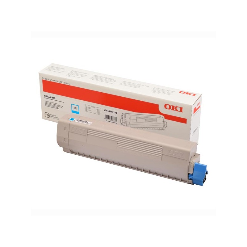 OKI originální toner 46443103, cyan, 10000str., high capacity