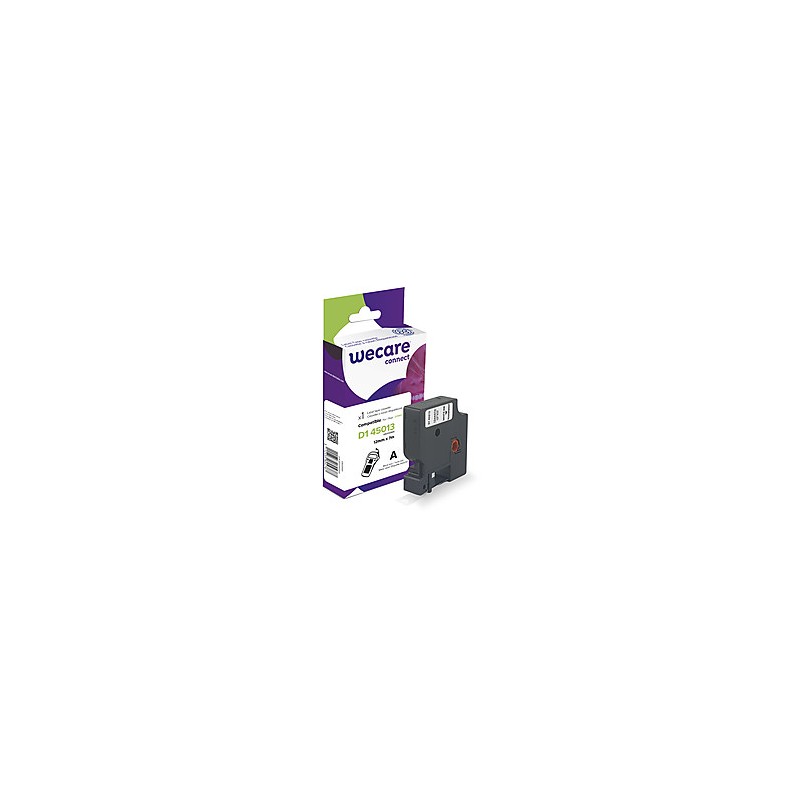 WECARE ARMOR páska kompatibilní s DYMO S0720530,White/Transparent, 12mm*7m