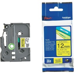 BROTHER TZE631 - kazeta TZ šířky 12mm, laminovaná TZE-631, žlutá/černé písmo - 8m