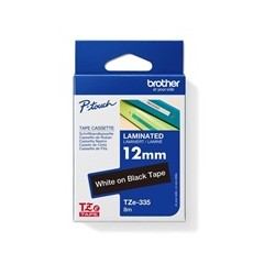 BROTHER TZE335 - kazeta TZ šířky 12mm, laminovaná TZE-335, černá/bílé písmo