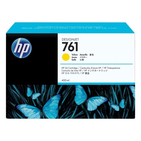 HP 761 Yellow DJ Ink Cart, 400 ml, CM992A