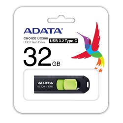ADATA Flash Disk 32GB UC300, USB-C 3.2, černo-zelená