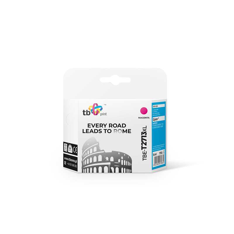 Ink. kazeta TB kompatibilní s Epson WF-3620 T2713 XL, nová, Magenta