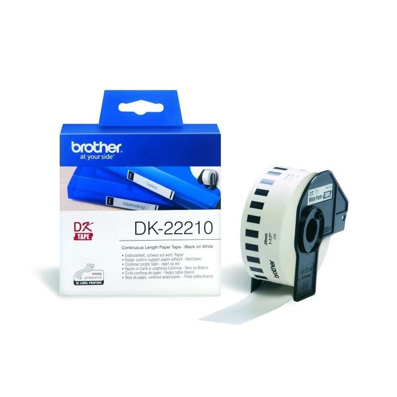BROTHER DK-22210 papírová role 29mm x 30,48m bílá