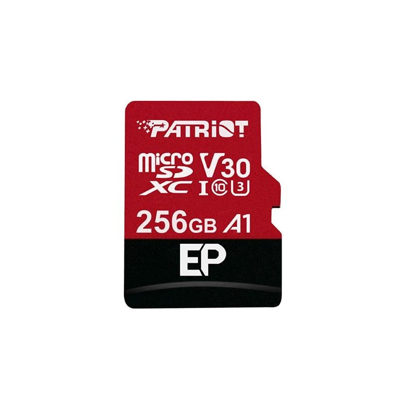 Patriot V30 A1/micro SDXC/256GB/UHS-I U3 / Class 10/+ Adaptér PEF256GEP31MCX