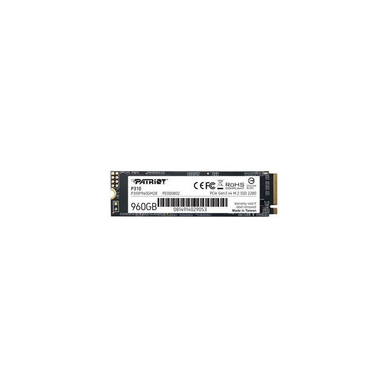 PATRIOT P310 960GB SSD / Interní / M.2 PCIe Gen3 x4 NVMe 1.3 / 2280