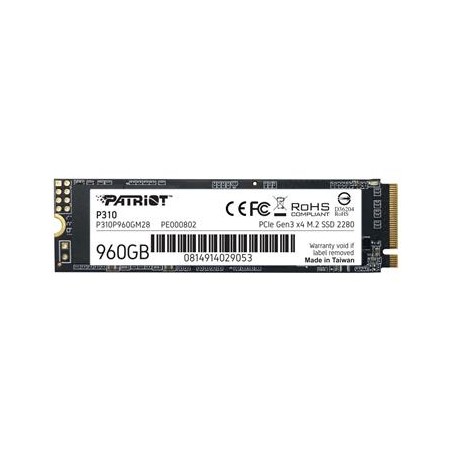 PATRIOT P310 960GB SSD / Interní / M.2 PCIe Gen3 x4 NVMe 1.3 / 2280
