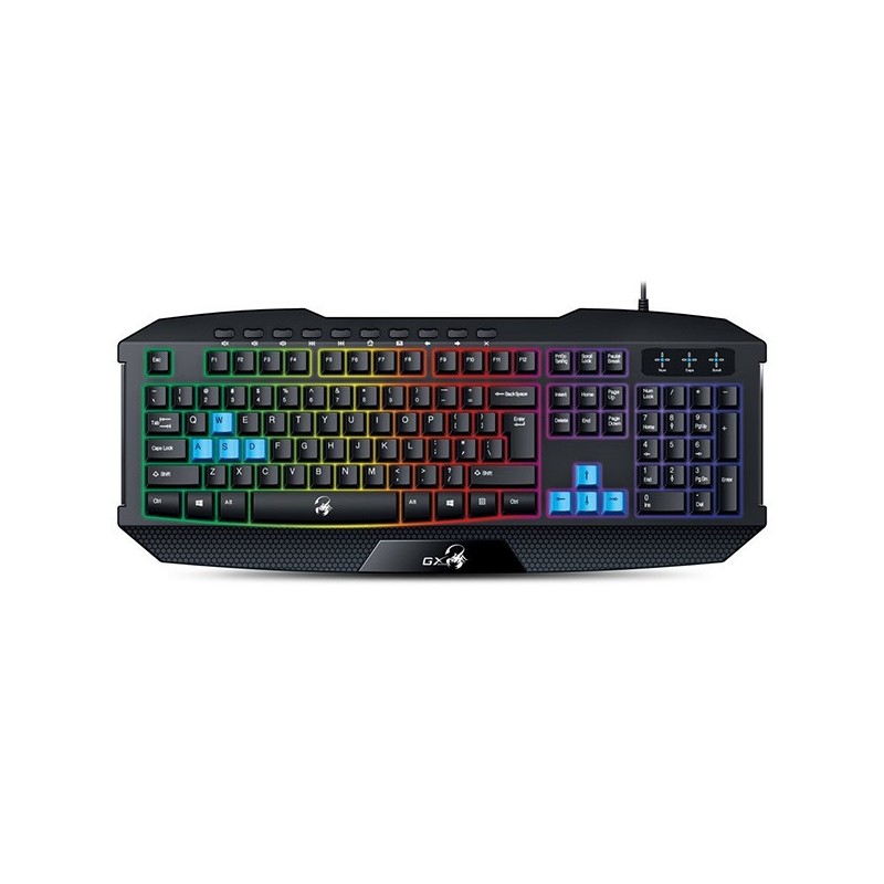 GENIUS GX GAMING Scorpion K215/ Herní drátová klávesnice/ podsvícená/ USB/ Copilot/ černá/ CZ+SK layout