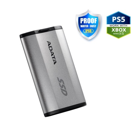 ADATA SD810 2TB SSD / Externí / USB 3.2 Type-C / 2000MB/s Read/Write / stříbrně-šedý