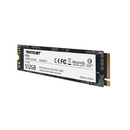 PATRIOT P300 512GB SSD / Interní / M.2 PCIe Gen3 x4 NVMe 1.3 / 2280 P300P512GM28
