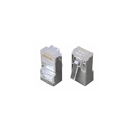 Solarix Konektor RJ45 CAT5E STP 8p8c stíněný neskládaný na licnu / 100 ks