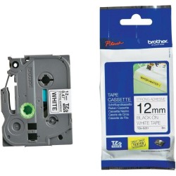 BROTHER TZES231 - kazeta TZ šířky 12mm, extrémně adhesivní lamino TZE-S231, bílá/černé písmo