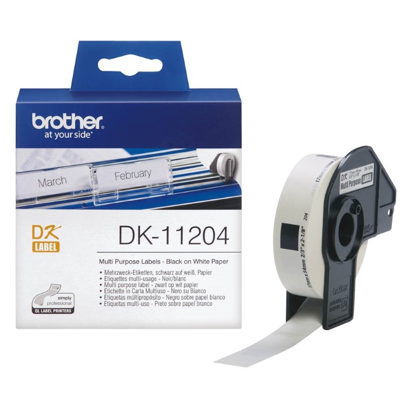 BROTHER DK-11204 Multi Purpose Labels 17x54mm (400 ks)