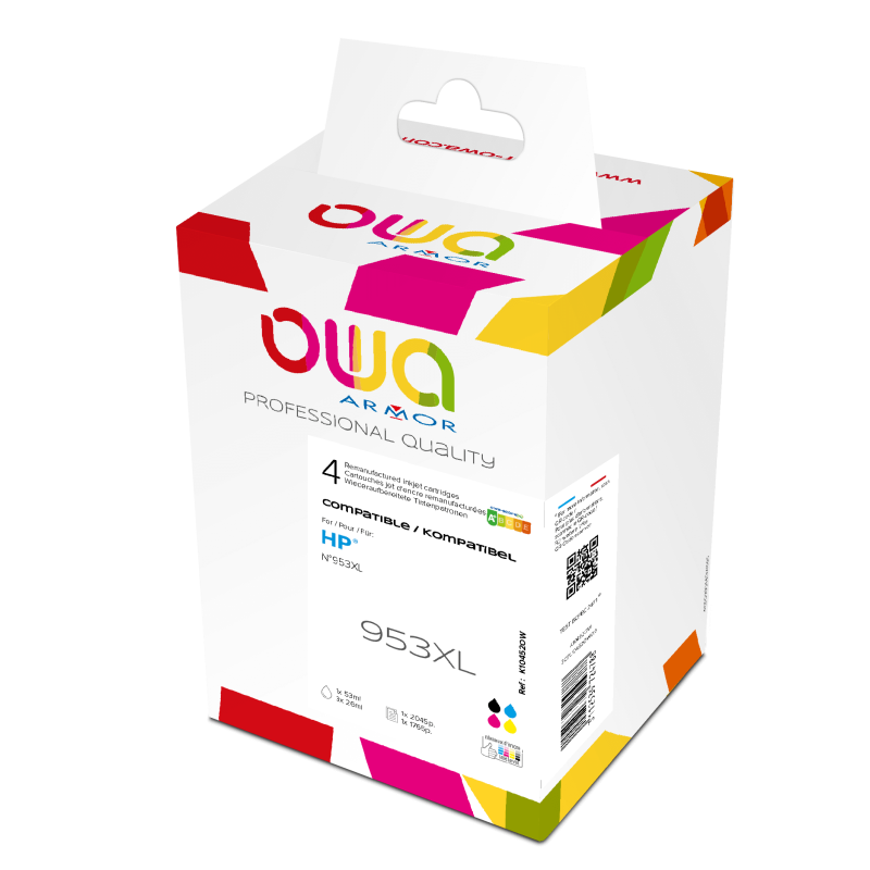 OWA ARMOR ink sada kompatibilní s HP L0S70AE/F6U16-18AE, CMYK