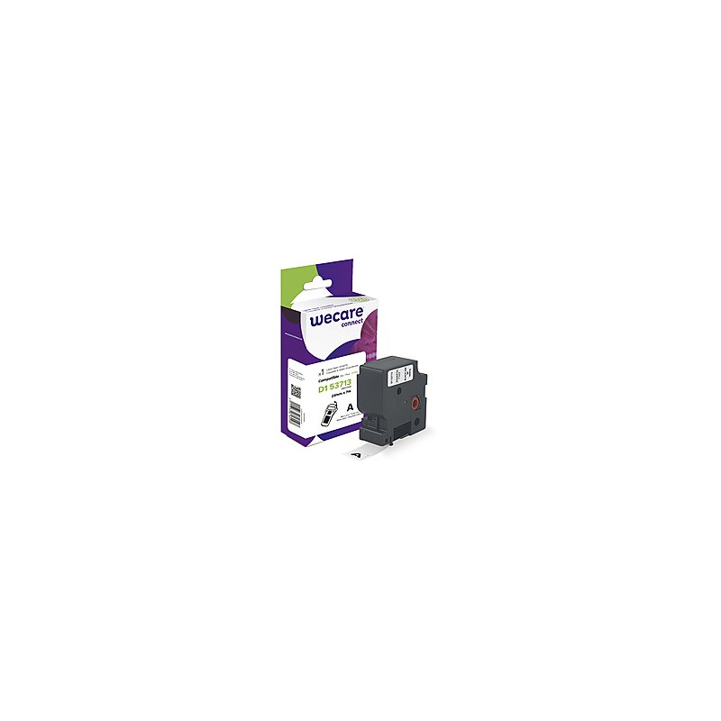 WECARE ARMOR páska kompatibilní s DYMO S0720930,Black/White,24mm*7m