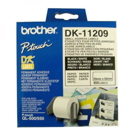 BROTHER DK-11209 Úzké adresní štítky 29x62mm (800 ks)