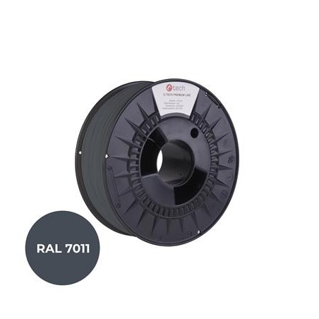 Tisková struna (filament) C-TECH PREMIUM LINE, PETG, ocelová šedá, RAL7011, 1,75mm, 1kg
