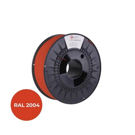 Tisková struna (filament) C-TECH PREMIUM LINE, PLA, oranžová pravá, RAL2004, 1,75mm, 1kg