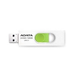 ADATA Flash Disk 64GB UV320, USB 3.1 Dash Drive, bílá/zelená