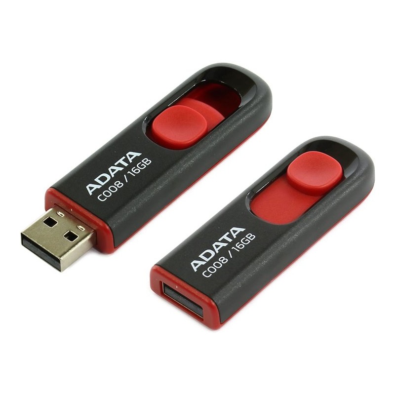 ADATA Flash Disk 16GB C008, USB 2.0 Classic, černá