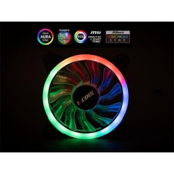 1stCOOL Fan AURA EVO Dual Ring ARGB ventilátor 12cm