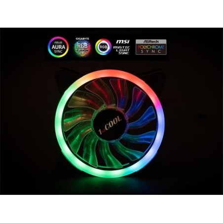 1stCOOL Fan AURA EVO Dual Ring ARGB ventilátor 12cm