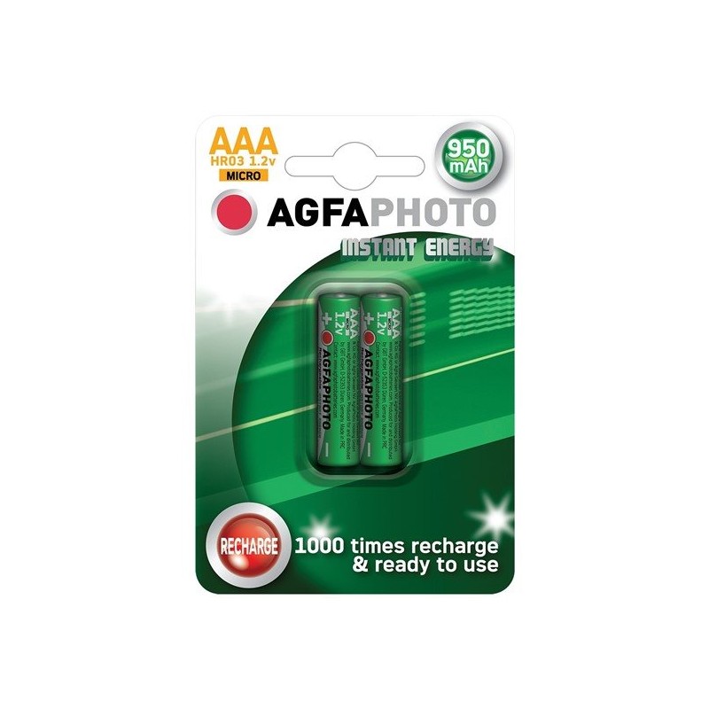 AgfaPhoto přednabitá baterie AAA, 950mAh, 2ks