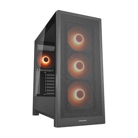 COUGAR PC skříň MX230 Black RGB Mid Tower Mesh Front Panel 4 x 120mm ARGB Fans TG Left Panel
