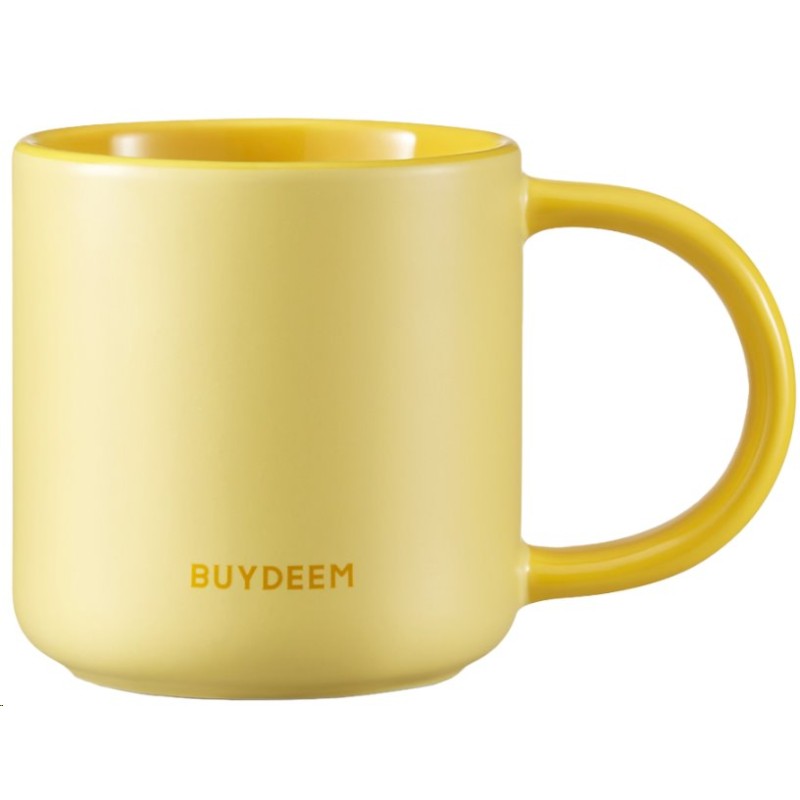 BUYDEEM Ceramic Mug 300 ml, model CD1018, color Mellow Yellow