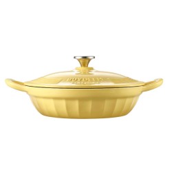 BUYDEEM Litinová Dutch Oven CP581-MY 3,3L, barva žlutá, smaltované