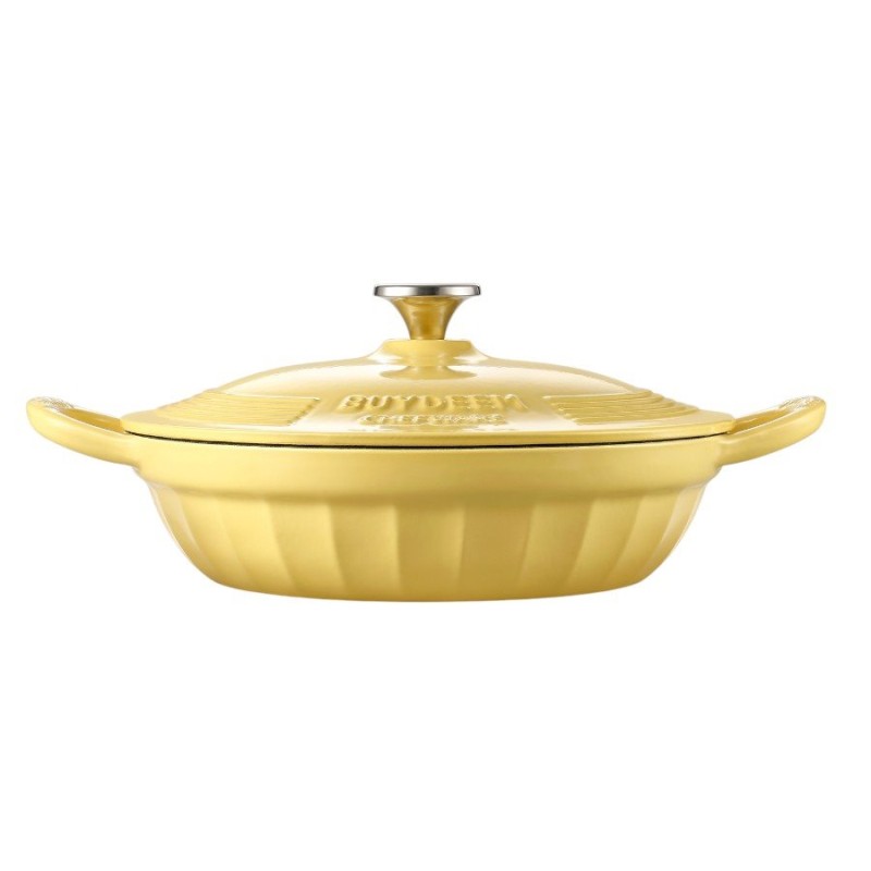 BUYDEEM Litinová Dutch Oven CP581-MY 3,3L, barva žlutá, smaltované