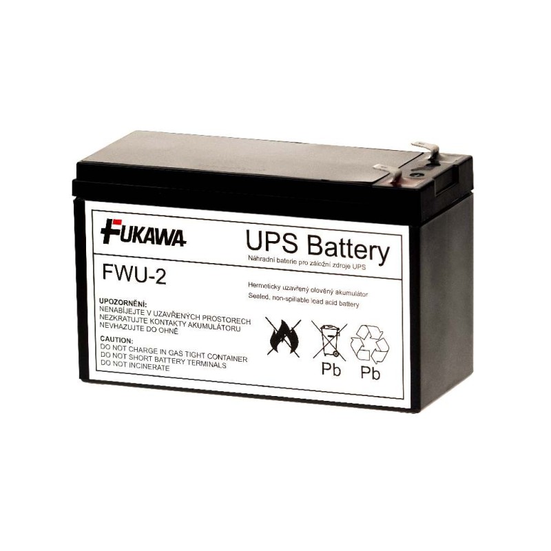 Baterie - FUKAWA FWU-2 náhradní baterie za RBC2 (12V/7,2Ah, Faston 250), životnost 5let
