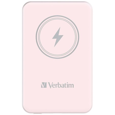 VERBATIM Powerbanka Charge 'n' Go, Magnetická, 5000 mAh, USB-C, Růžová