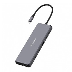 VERBATIM Hub USB-C Pro Multiport 13 Port, 6x USB-A, 2x USB-C, 2x HDMI, DP, RJ45, 3.5mm Jack audio, šedá