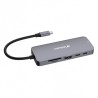 VERBATIM Hub USB-C Pro Multiport 9 Port, 3x USB 3.2, 2x USB-C, HDMI, RJ45, microSD/SD, šedá