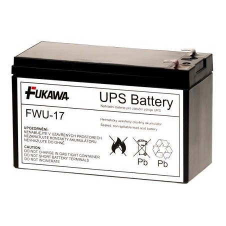 Baterie - FUKAWA FWU-17 náhradní baterie za RBC17 (12V/9Ah), životnost 5let