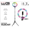 WG - Vlog Kit základní sada pro natáčení video blogů, s RGB LED světlem a tripodem 1,7 metru