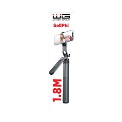 WG - Selfie tyč WG 7, Selfie tyč + tripod + teleskopický GoPro stojan, bluetooth, černá