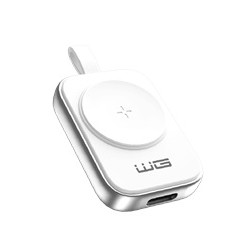 WG - Nabíjecí magnetické zařízení s USB-C pro Apple Watch, bílo stříbrná
