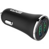 WG - Nabíječka do auta 2x USB-A 36W, QC 3.0 + QC 3.0, černá