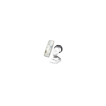 WG - Bezdrátová nabíječka WG37, 3v1 FAST MAGNET, 15W+3W+3W, bílá